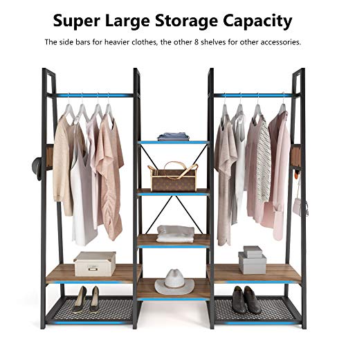 Tribesigns 70 Inch Double Rod Free Standing Closet Storage Organizer