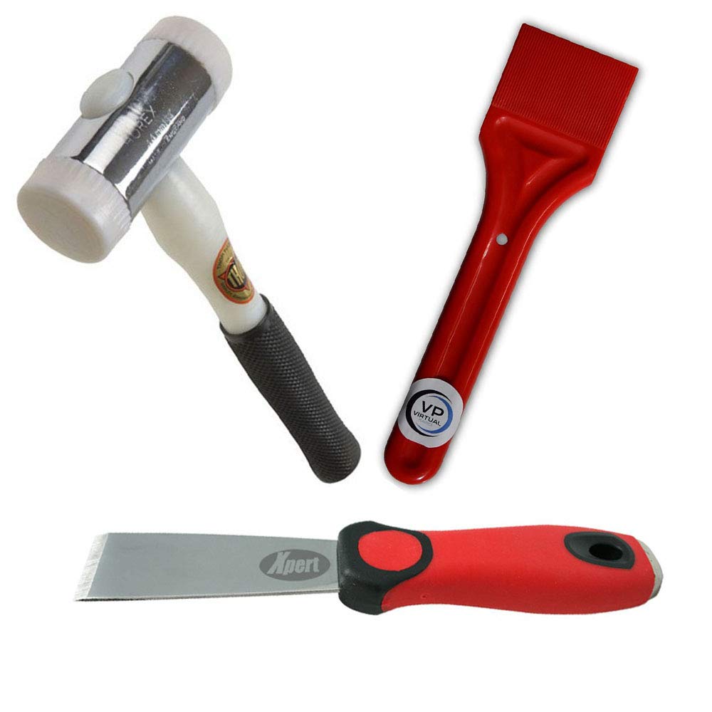 Virtual Plastics Glazing Kit - Xpert Chisel, Glazing Paddle and Thor 712 Nylon Hammer