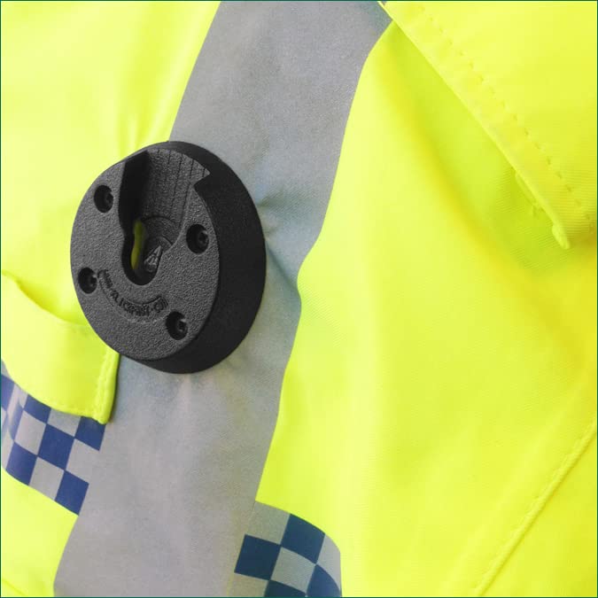 Recall Official Peter Jones 2 Piece Screw On Fit Klick fast Klickfast Dock Docking Connection For Jacket Security Clothing Body Camera Dock