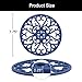 Hehoilam Silicone Carved Trivet Mats Set for Table Dishes and Pot Holders, Mug Coasters, Modern Kitchen Hot Pads for Pots & Pans (Round, Set of 3, Navy Blue)