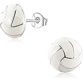 Premium Sterling Silver Sports Earrings Stud, Sports Jewelry Party Favors Gifts for Team Moms, Sport Fans as Football, Baseball, Soccer, Volleyball, Basketball Games