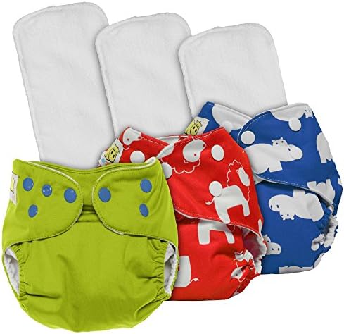 Diaper Safari Pocket Diaper - Snap - Boy 3 Pack