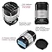 Viewee LED Camping Lantern Portable Outdoor Flashlights with USB Chargeable Batteries Adjustable Brightness (Collapsible, Black)