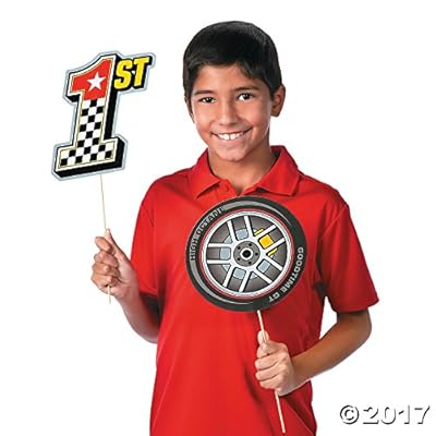 Race Car Photo Stick Props - 14 pcs