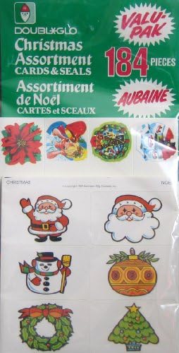 Double Glo Christmas Assortment: Cards & Seals - 184 Pieces