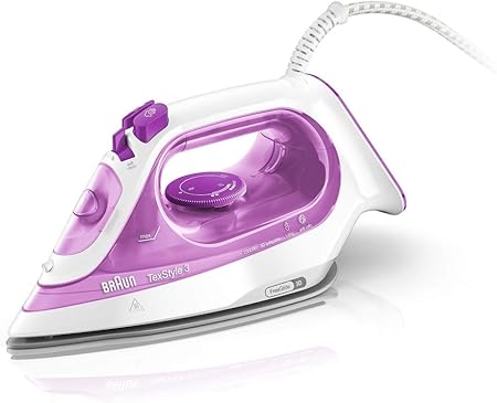 Braun Texstyle 3 SI3030PU - Plancha para la Ropa de Vapor de 2300W con Suela Bidireccional 3D Superceramic, Vapor 140 gr/min, Déposito de 270ml, Color Frambuesa: Amazon.es: Hogar
