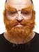 Mustaches Self Adhesive Traper Fake Mustache Beard and Eyebrows, Novelty, Realistic False Facial Hair, Costume Accessory for Adults, Ginger Color