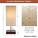 MissionMax Modern Brown Small Table Lamp w USB Quick Charging Port, Great for LED Bedside, Desk, Bedroom, and Nightstand Lamps or Other Table Lights