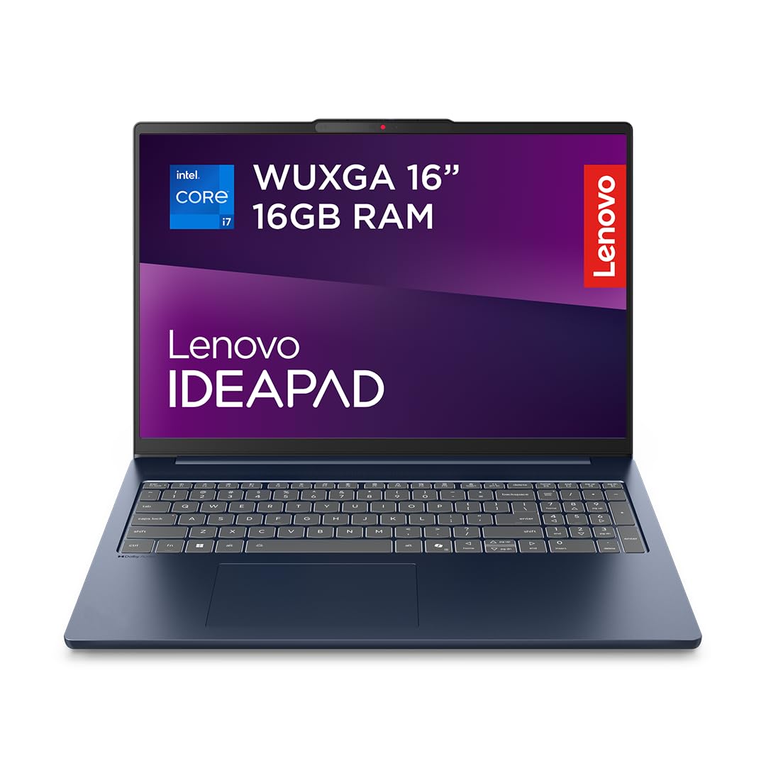 Lenovo IdeaPad Slim 5 | 16 inch WUXGA 1200p Laptop | Intel Core i5-13420H | 16GB RAM | 1TB SSD | Windows 11 Home | Cosmic Blue