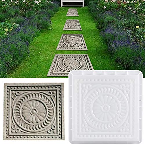 Centishop Square Paving Mould,DIY Garden Plastic Concrete Mold Stepping Stone Paver Brick Landscape Pedal Stone Path Mold Garden Making Tools