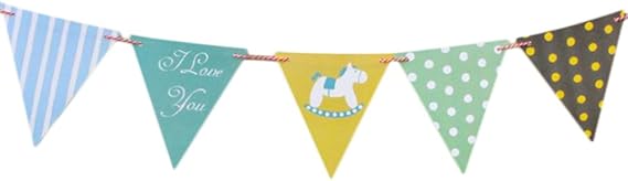 Jingyuu DIY banderines cumpleaños triángulo banderines