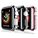 [3 Pack] L K Case for Apple Watch 42mm Series 2 3 with Built-in TPU Screen Protector iWatch All Around Protective Case HD Clear Slim Thin TPU Cover (Clear, Black, Rose Gold)