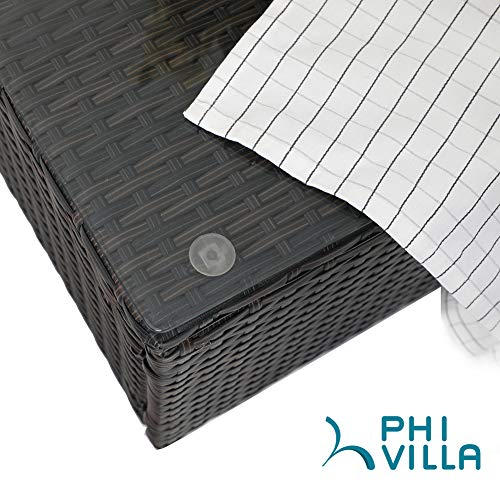 PHI VILLA Patio Sectional Clearance Wicker Rattan Small LShaped