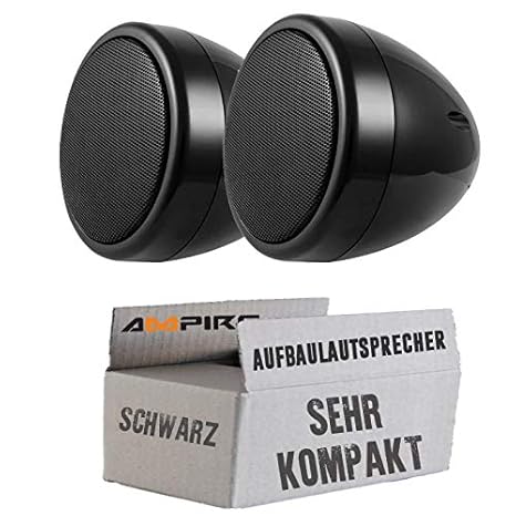 AMPIRE Premium Aufbaulautsprecher, 7cm, schwarz - QX75-BLK