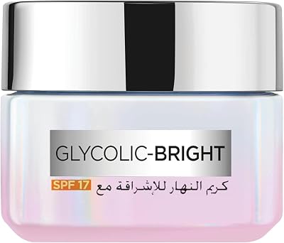 L'Oreal Paris Glycolic Bright Day Cream SPF 17, 50ml - Skin Brightening, Spot