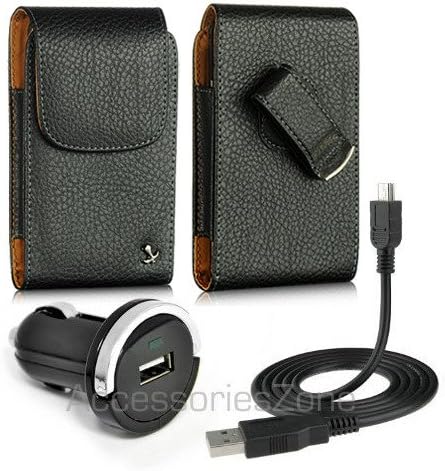 For Samsung GALAXY Nexus / Galaxy S II Skyrocket / Galaxy S II / Infuse 4G Vertical Leather Case + USB Car Charger Adapter + USB Data Sync / Charging Cable