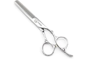 Hair Scissors 6 Inch Professional Barber Scissors Hair Thinning Scissors Thinning Shears 440C Barber Shears 30 Teeth Rose handle KINSARO
