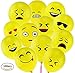 Jofan 100 Pack Latex Emoji Smiley Face Balloons 12 inches Yellow Emoji Balloon for Kids Birthday Party Favors