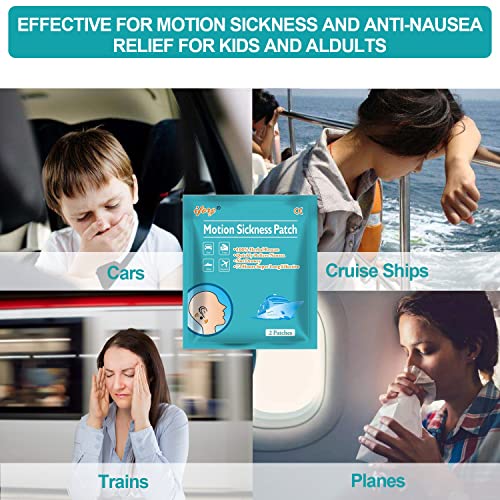 ifory 40 Count Motion Sickness Patches & Sea Sickness Patches for The Relief of Nausea and Vertigo in Adults and Kids from Car Sick, Cruise, Seasick - Behind Ear Non Drowsy