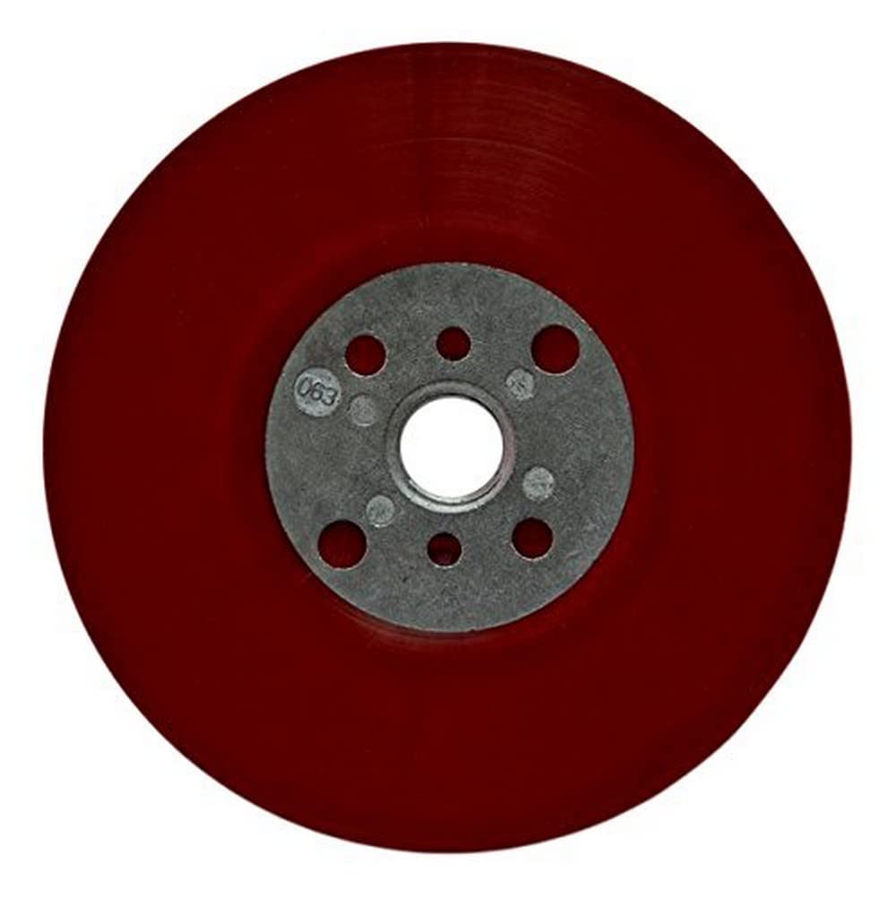 3M High Performance Back-Up Pad, 115 mm, M14, Flat, Soft - Red, 1 Pad/Box