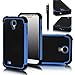 Galaxy S4 Case, E LV Galaxy S4 Case Hybrid Dual Layer Armor Defender Protective Case Cover (Hard Plastic with Soft Silicon) for Samsung Galaxy S4 S IV i9500 (BLUE)