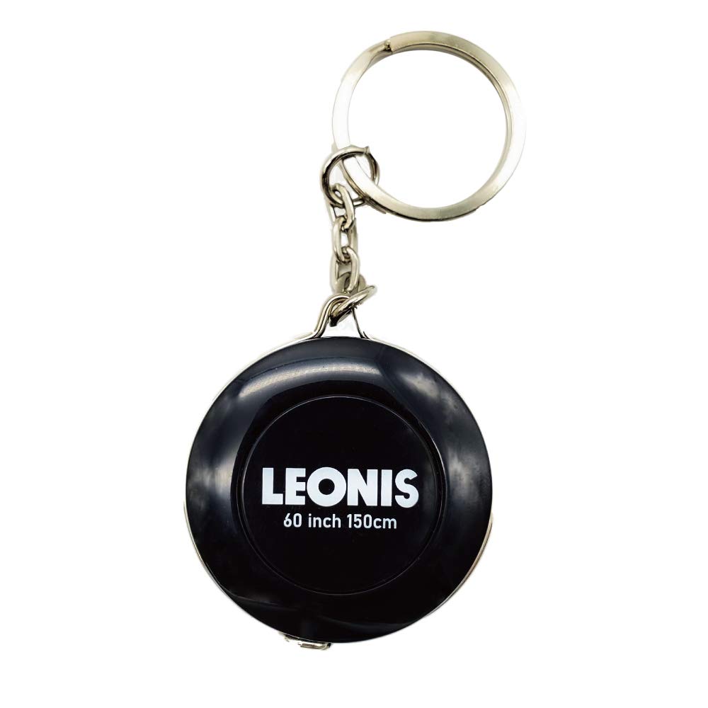 Spring Tape Measure (Keyring design) 60 inch / 150 cm Black [ 91045 ]