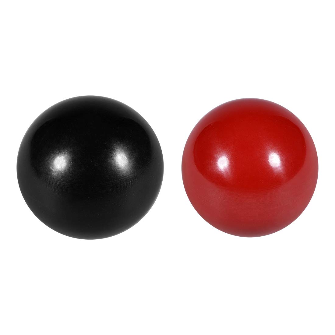 sourcing map Thermoset Ball Knob M8 Female Thread Machine Handle 35mm Diameter Smooth Rim Red 1Pcs / Black 1Pcs
