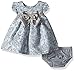 Bonnie Baby Baby Girls' Short Sleeve Jacquard Party Dress