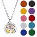INLIFE [Upgraded] Aromatherapy Essential Oil Diffuser Necklace, Tree of Life Locket Pendant, 24