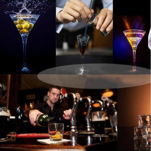 C-Pioneer 50/25ml Stainless Steel Dual Measure Spirit Measuring Cup Jigger Cocktail Bartender Drink Mixer Liquor Measurer