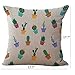 Set of 4 Throw Pillow Covers, YIFAN Tropical Cactus Plants Pattern Polyester Ramie Square Pillow Cover Decorative Cushion Case Pillowcase Home Decor 17.717.7 Inch
