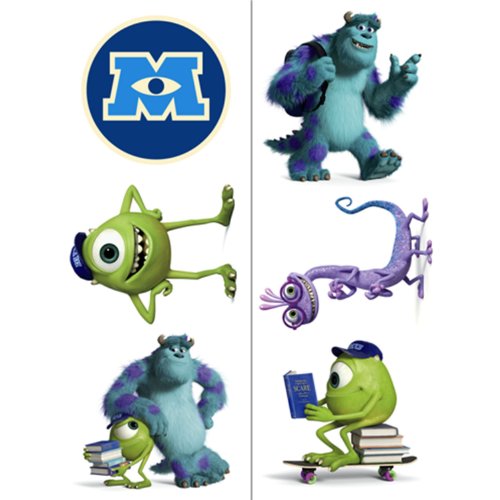 Monsters University Temporary Tattoos (2 Sheets)