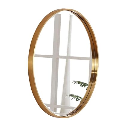 Amazon Com Bathroom Mirror Gold Round Circle Metal Frame