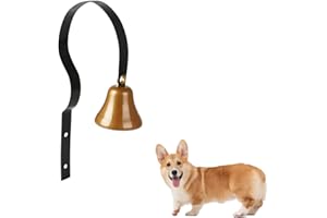GoldTiger Dog Doorbell,Fixed Metal Dog Doorbell,Dog Bell for Door Potty Training,Bell for Dogs to Ring to go Outside,Manual Assemble Wall Mounted Dog Door Bell (Black)
