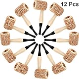 Syhood 12 Pieces Wooden Corn Cob Pipe Mini Fake Prop Pipe Halloween Corncob Pipe for Cosplay Party Favors