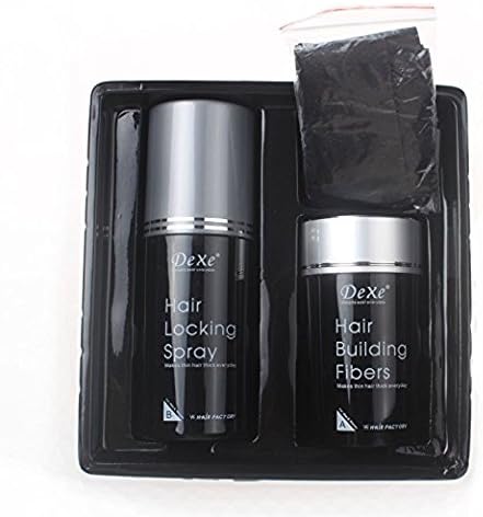 Dexe Hair Builder Kit 22g of Fiber + 100ml of Light Spray (Dark Brown)