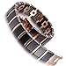Kstyle Jewelry Mens Tungsten Bracelet, Rose Gold & Black, 7.9