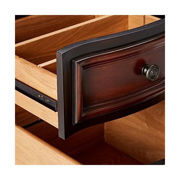 Gorman Double Pedestal Executive Desk with Felt Lined Drawers Espresso