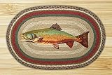 Earth Rugs OP-244 Trout Design Rug, 20 x 30