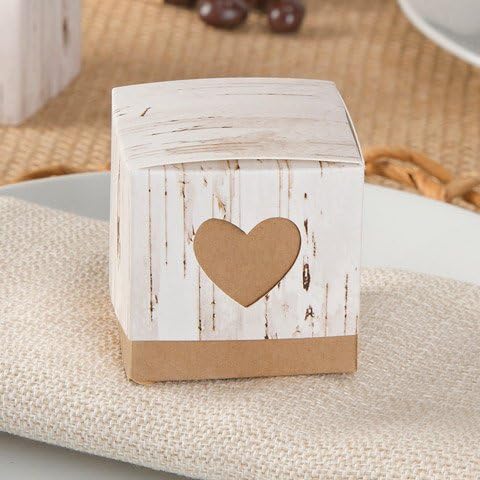 Victoria Lynn Rustic Birch Favor Boxes, Pack of 48, From Top Drawer