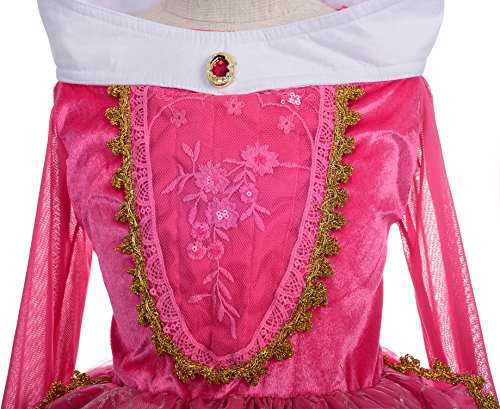 Dressy Daisy Girls' Sleeping Beauty Princess Aurora Costume Fancy Party Dresses Size 6 / 6X