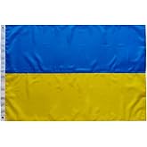Ukraine Flag Ukrainian flag 2x3FT -(60x90cm) Sewn Stripes 210D Heavy Duty Polyester Flag Outdoors Indoors Brass Grommets
