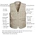 Gihuo Men's Fishing Vest Utility Safari Travel Vest with Pockets Outdoor Work Photo Cargo Fly Summer Vest (Medium, Beige)