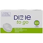 Dixi'e Perfect Touch Domed Plastic, Hot Cup Lid White | 12-20oz | 500 Count