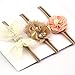 Lovemyangel 3 PACK Newborn Baby Girl Hair Bows with Soft Nylon Headbands Set (KHAKI)