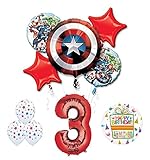 Mayflower Products The Ultimate Avengers Super Hero 3rd Birthday Party Supplies and Balloon Decorations