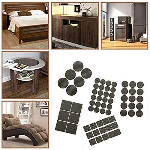 Non Slip Furniture Pads Furniture Pads Furniture Gripper Felt Furniture Pads 132 Piece! Felt Pads Furniture Feet All Sizes Furniture Floor Protectors for Keep in Place Furniture & Furniture Stoppers - Thumbnail 3
