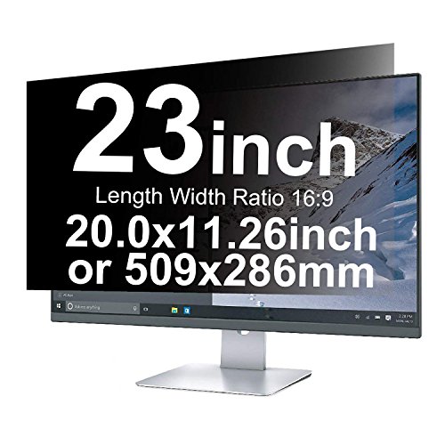 Xianan 23 inch Anti-Glare Anti-Peeping Privacy Filters 20×11.26inch/509x286mm 16:9 Display Filter Radiation Protection Computer Screen Protector Film