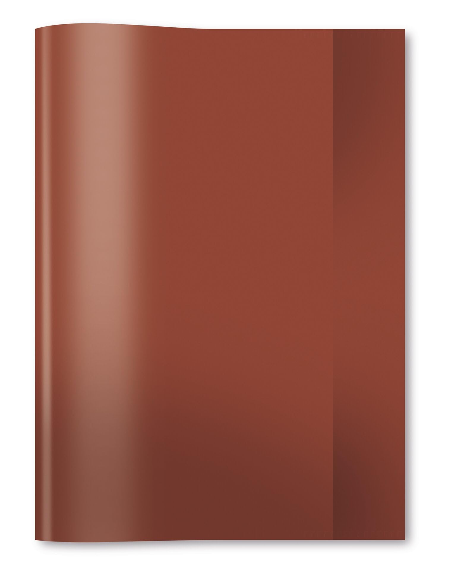 HERMA Clear Exercise Book Cover A4, Made of wipeable and Sturdy Plastic, Slip on Cover Jackets for School, Brown
