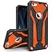 Zizo Static Cover for iPhone 6 Plus 6s Plus Case with [Built-in Kickstand] Shockproof and [Impact Dispersion Technology] Slim Armor Protection, Black/Orange